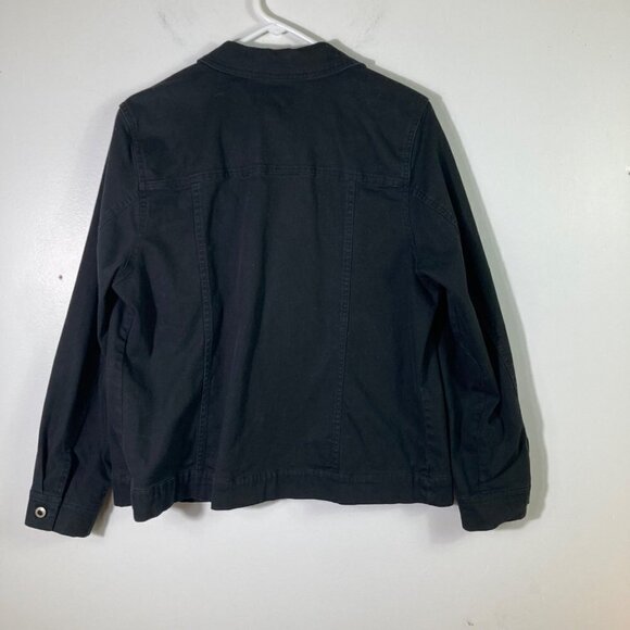 Womens D & Co Stretch Denim Jacket Black M A257142 - Picture 2 of 7